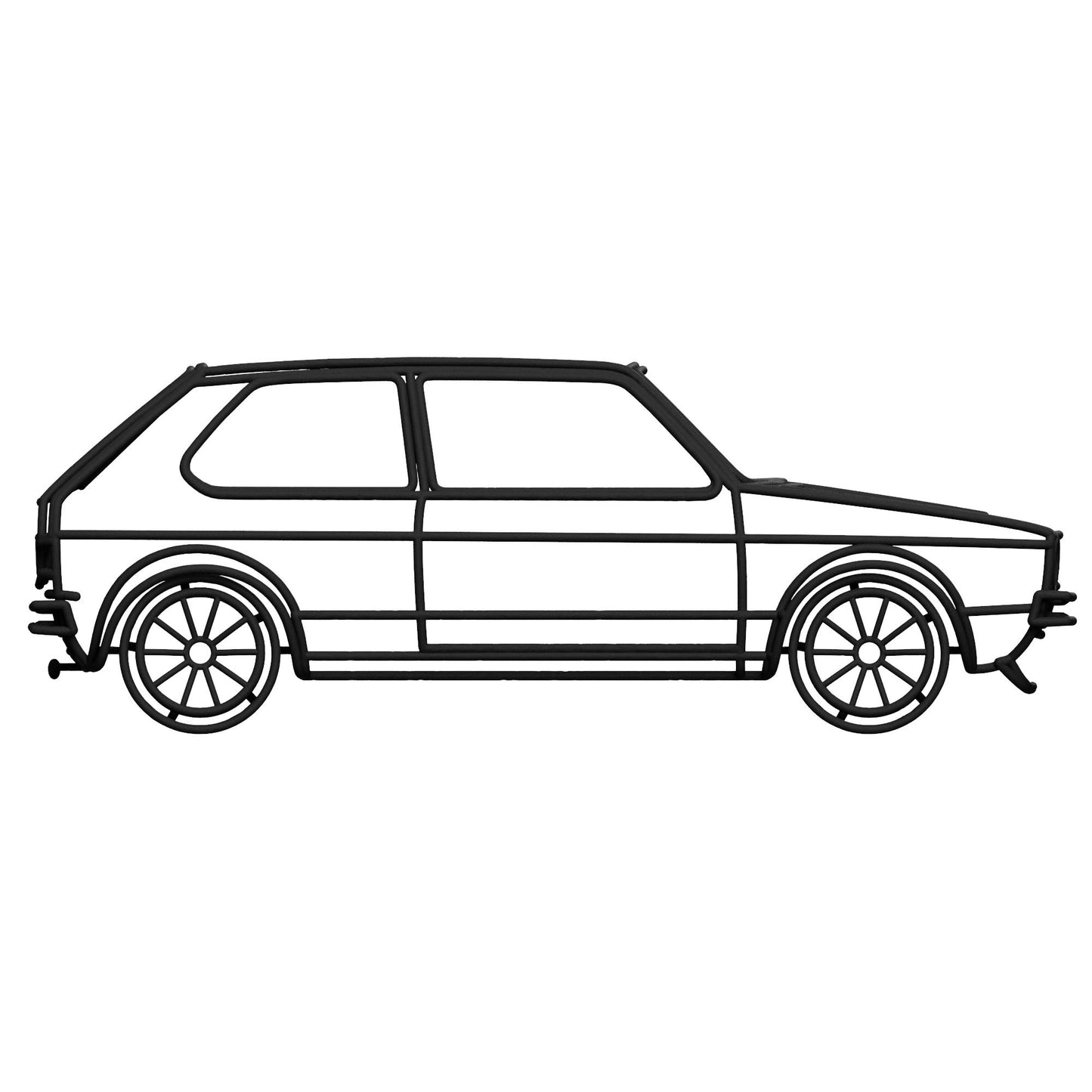 Golf 1 GTI Gittermodell 1:18 – präzise Auto Skulptur