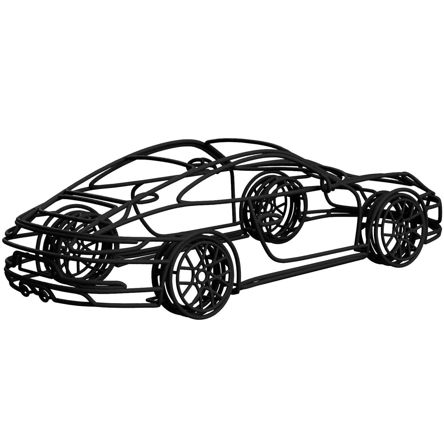 992 Carrera 4 GTS 3D Gittermodell 1:18 – präzise Auto Skulptur