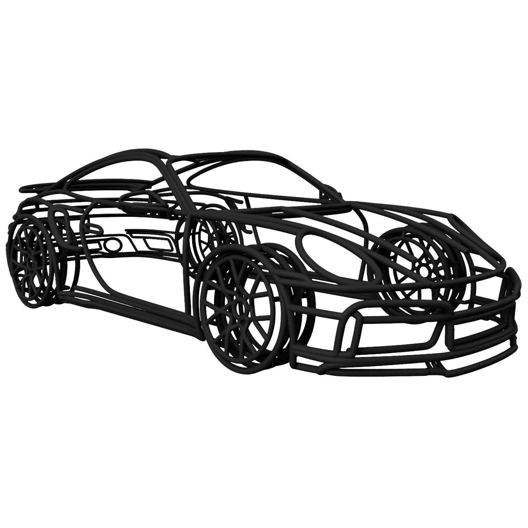 992 Turbo S 3D Gittermodell 1:18 – präzise Auto Skulptur