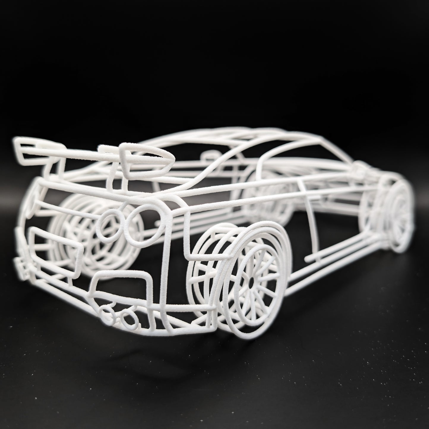GT-R R35 3D Gittermodell 1:18 – einzigartige Auto Skulptur V2