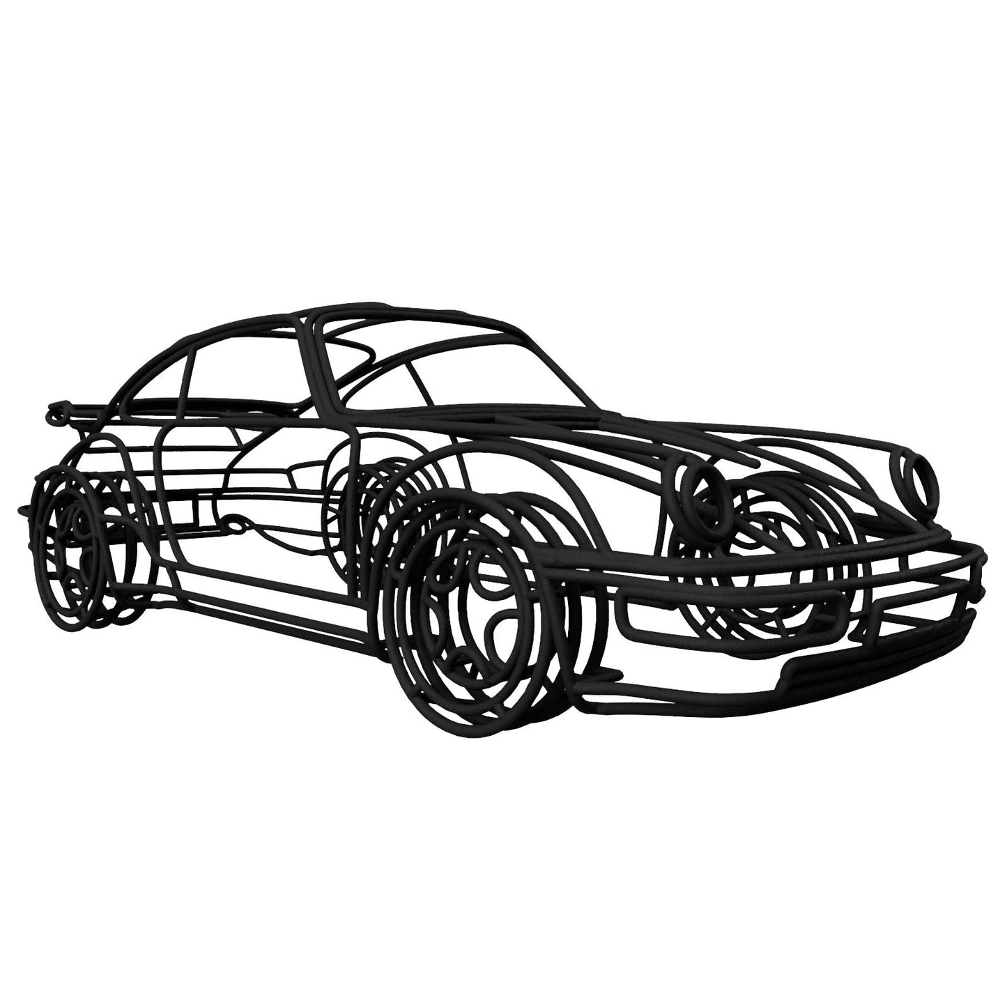 964 Turbo 3D Gittermodell 1:18 – präzise Auto Skulptur