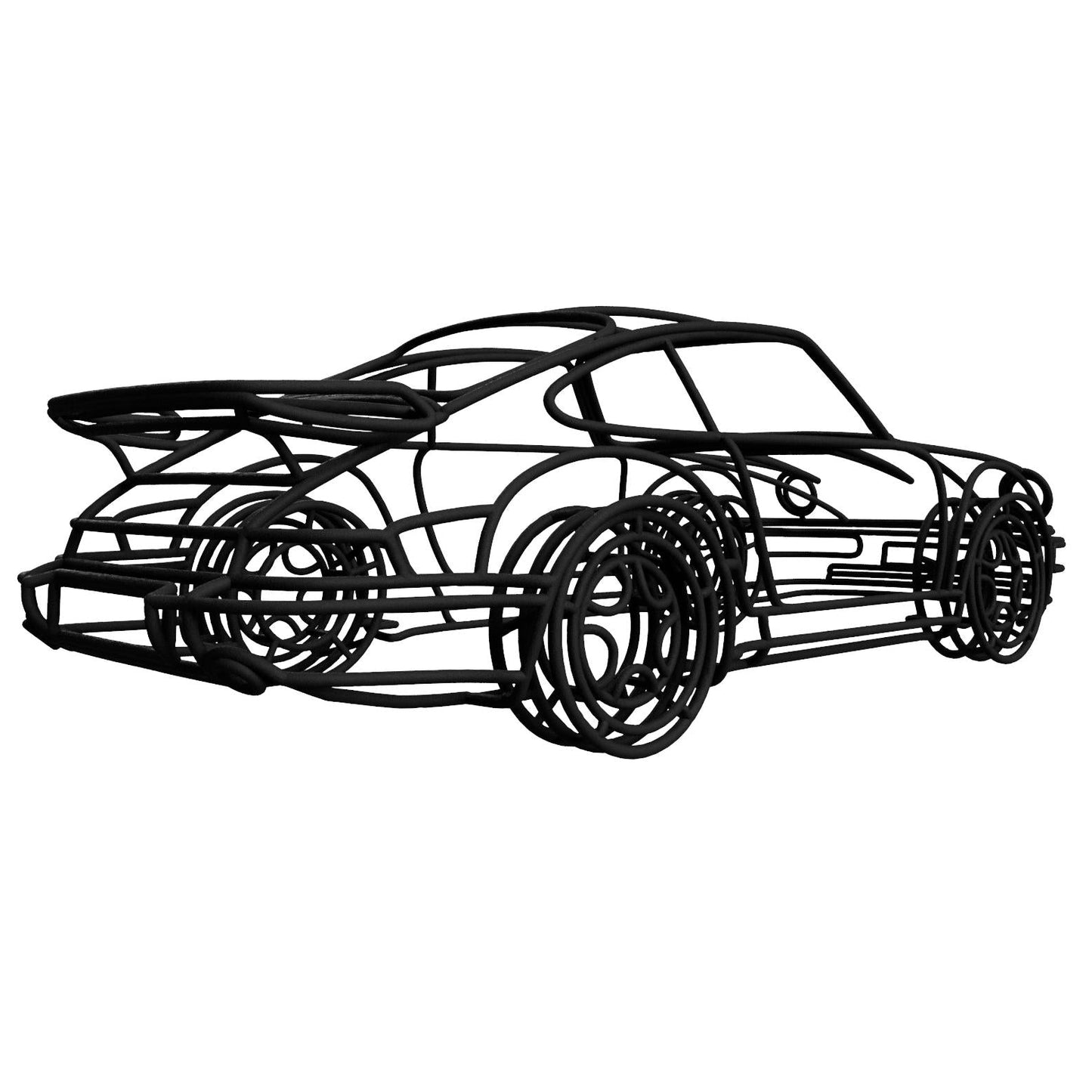 964 Turbo 3D Gittermodell 1:18 – präzise Auto Skulptur