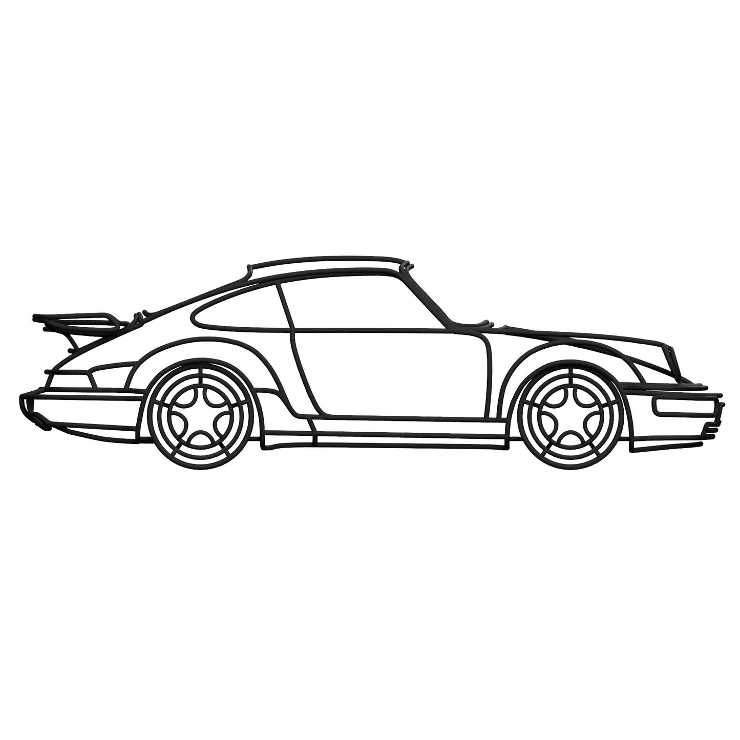 964 Turbo 3D Gittermodell 1:18 – präzise Auto Skulptur
