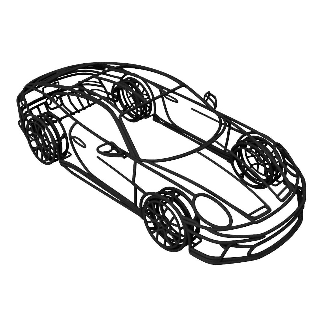 992 S/T 3D Gittermodell 1:18 – präzise Auto Skulptur