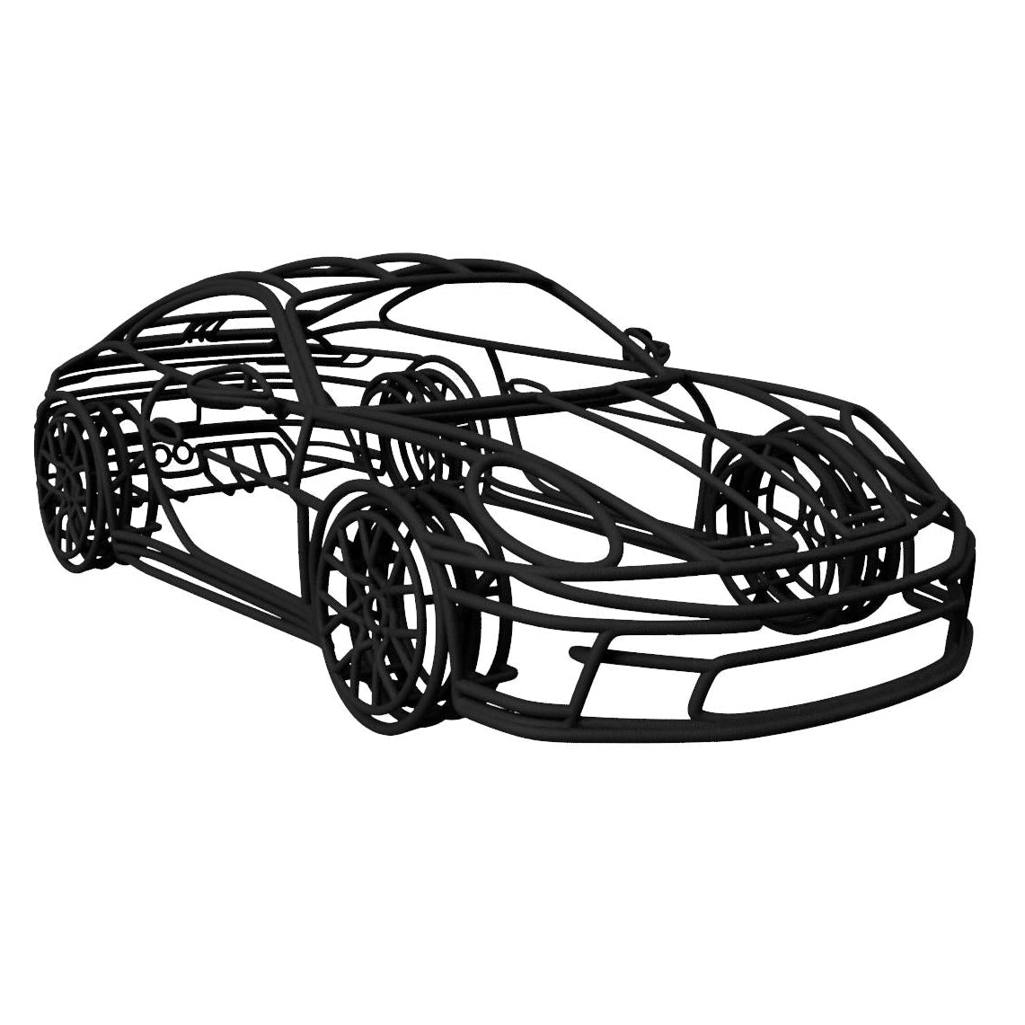 992 S/T 3D Gittermodell 1:18 – präzise Auto Skulptur