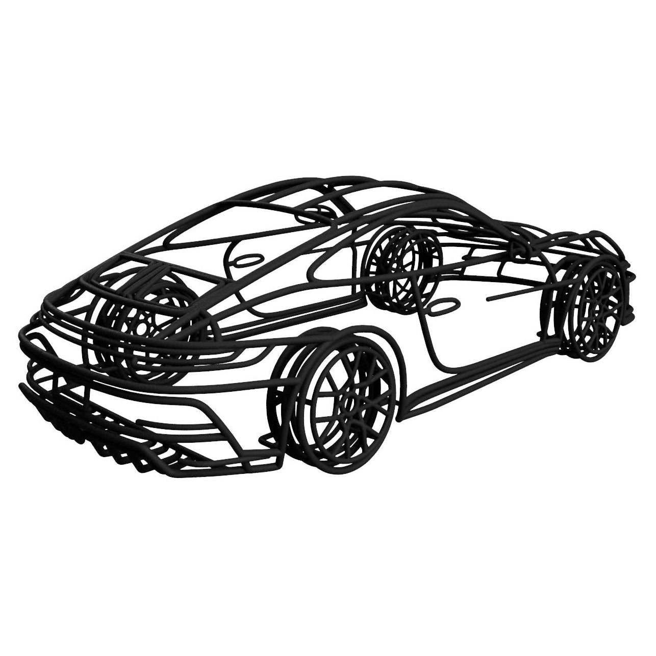 992 S/T 3D Gittermodell 1:18 – präzise Auto Skulptur