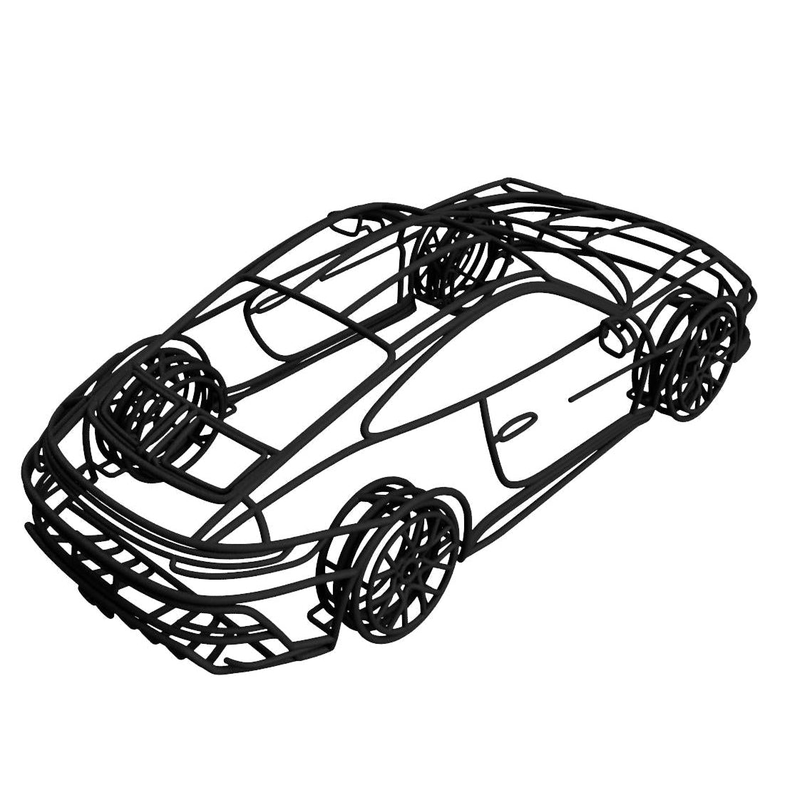 992 S/T 3D Gittermodell 1:18 – präzise Auto Skulptur