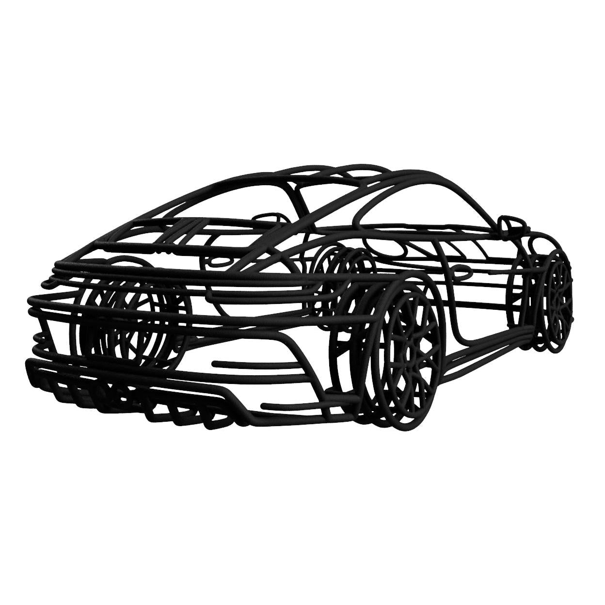 992 S/T 3D Gittermodell 1:18 – präzise Auto Skulptur