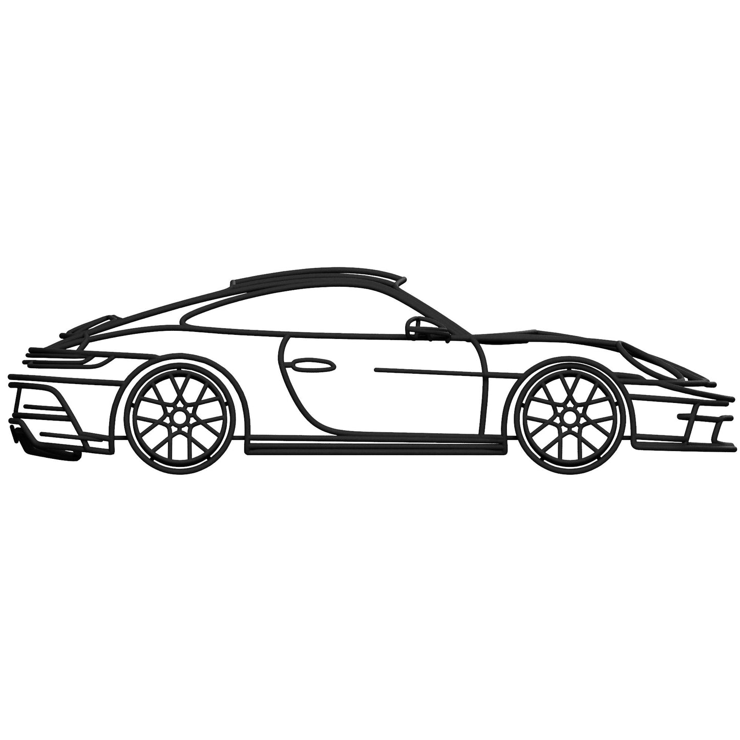 992 S/T 3D Gittermodell 1:18 – präzise Auto Skulptur