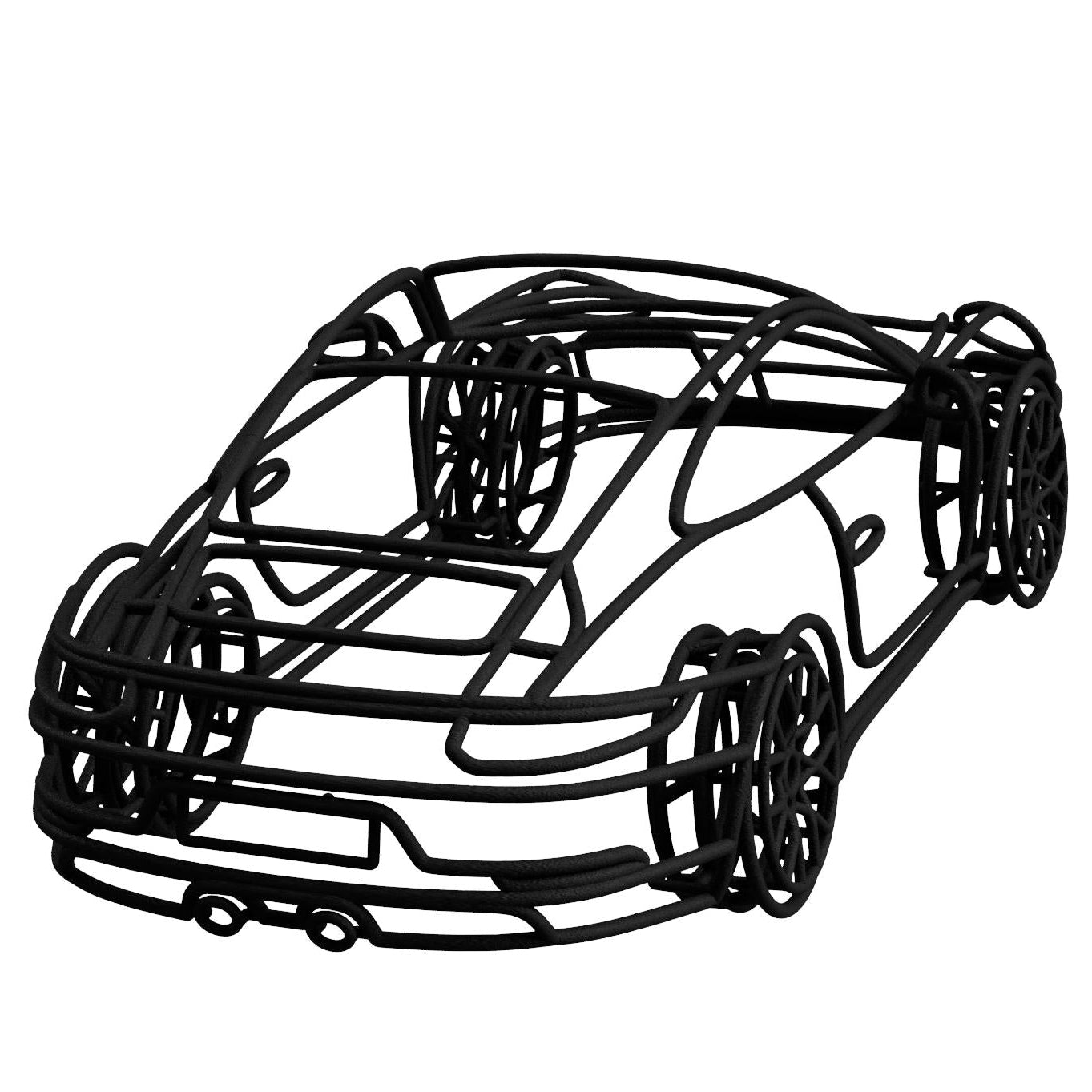 992 Carrera 4 GTS 3D Gittermodell 1:18 – präzise Auto Skulptur